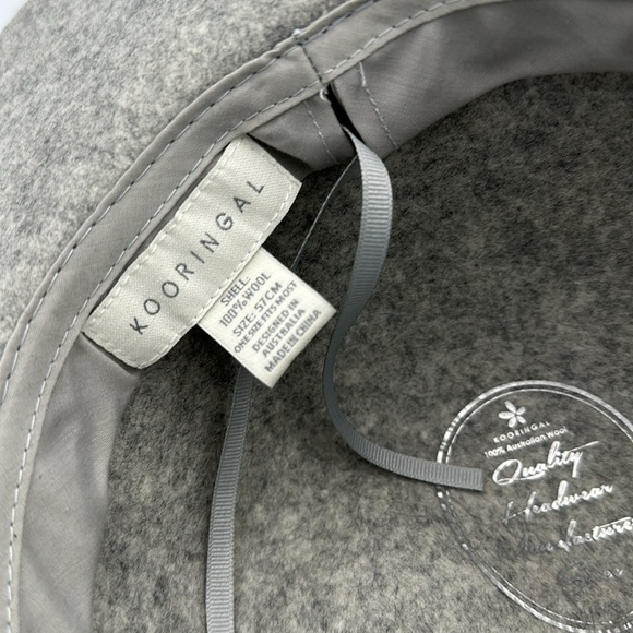KOORINGAL Ever After 100% Australian Wool Grey Color Women’s Hat NWOT - Picture 4 of 5